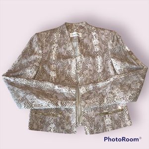 Snake skin Calvin Klein crop blazer🤎